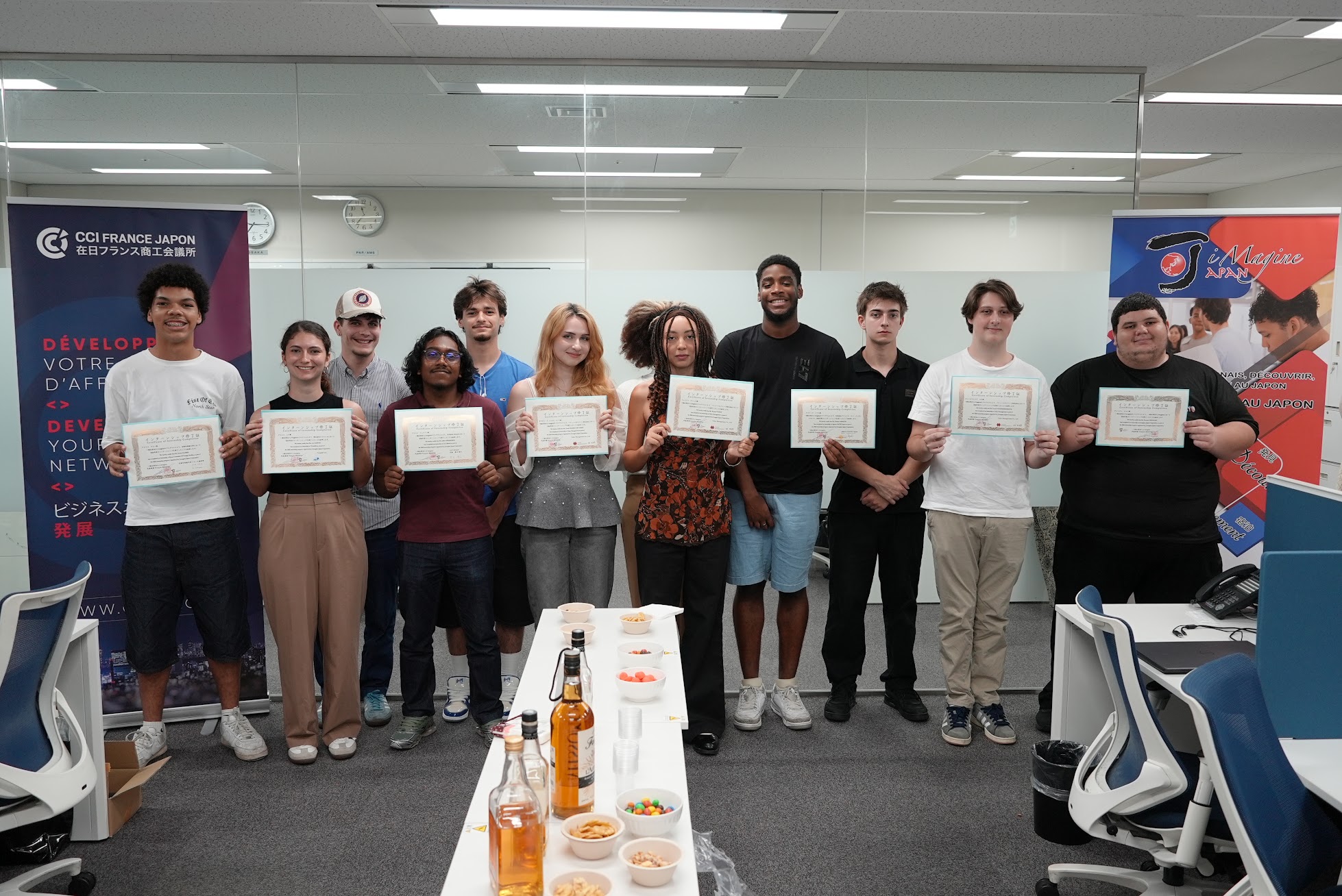 Remise des certificats de fin de stage